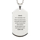 abuela silver dog tag engraved with perfect love no fear inspirational gift for christmas and graduation