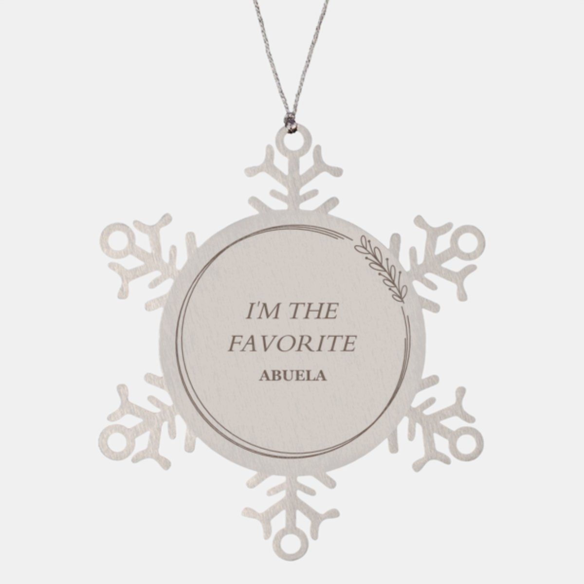 abuela snowflake ornament im the favorite abuela holiday gift for christmas and birthday celebration unique engraved keepsake to treasure forever