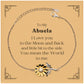 abuela sunflower bracelet to my dearest grandmother gift for christmas birthday holidays engraved inspirational jewelry for her i love you to the moon and back