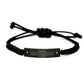 abuelo black rope bracelet blessed by the lord engraved inspirational gift for grandfather birthday veterans day
