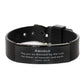 abuelo black shark mesh bracelet inspirational psalm 115 15 gift for grandpa birthday christmas veterans day easter jewelry