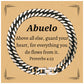 abuelo cuban link chain bracelet guard your heart inspirational jewelry for grandpa birthday gift for him confidence and hope