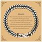 abuelo cuban link chain bracelet the warmest heart eternal cherished memories perfect gift for birthday christmas and graduation