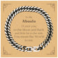 abuelo cuban link chain bracelet to my beloved abuelo you mean the world to me unique gift for birthday christmas and holidays