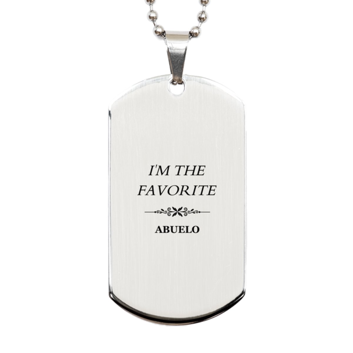 abuelo silver dog tag engraved gift for birthday holidays veterans day