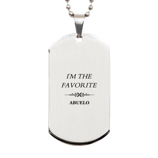 abuelo silver dog tag engraved gift for birthday holidays veterans day