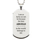 abuelo silver dog tag engraved inspirational gift for birthday and holidays