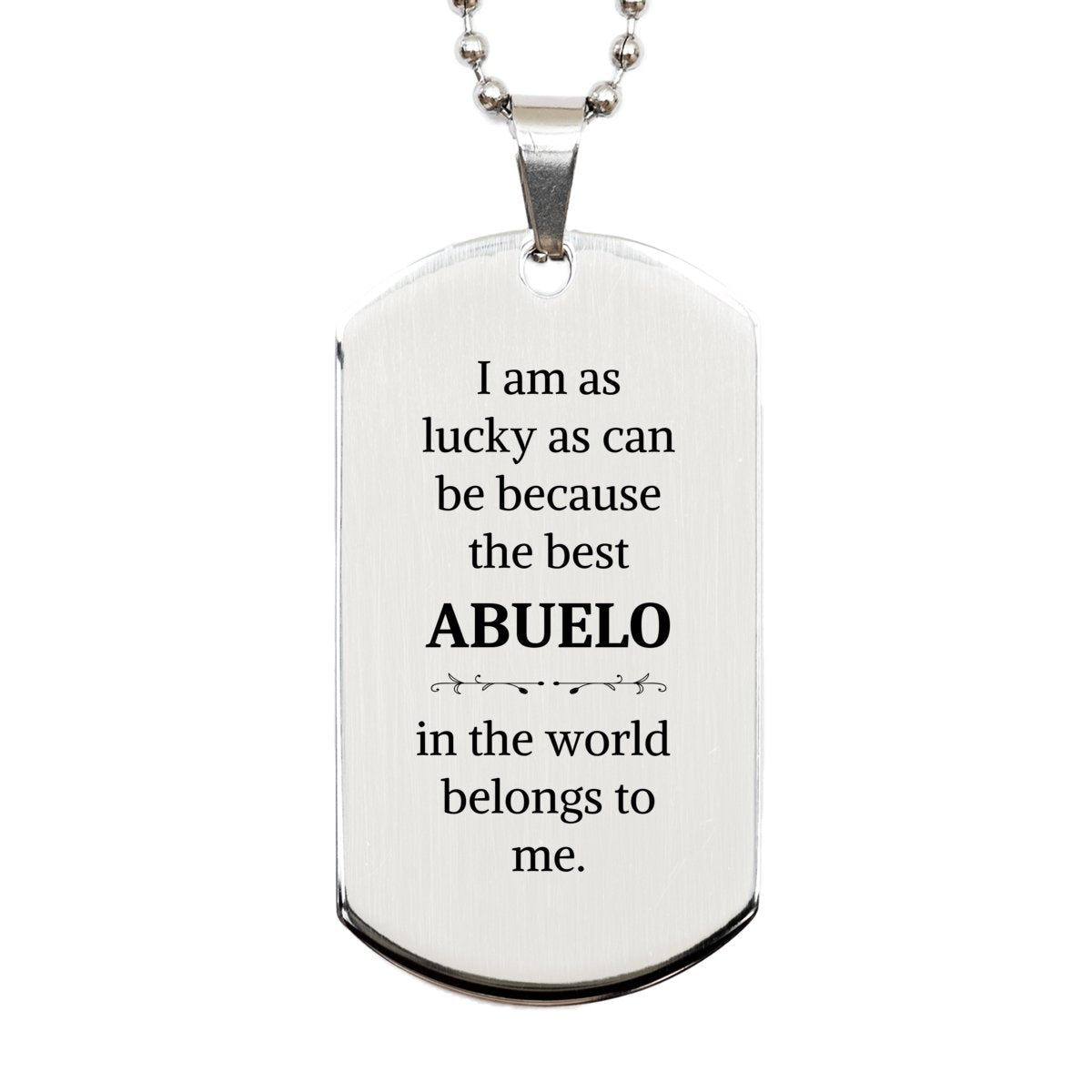 abuelo silver dog tag engraved inspirational gift for birthday and holidays