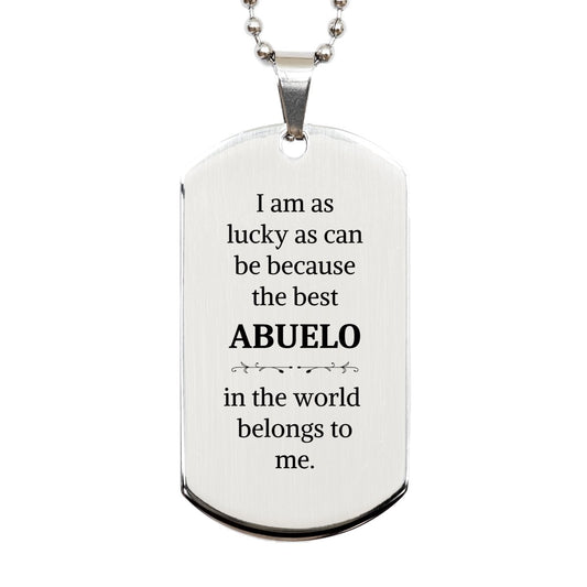 abuelo silver dog tag engraved inspirational gift for birthday and holidays