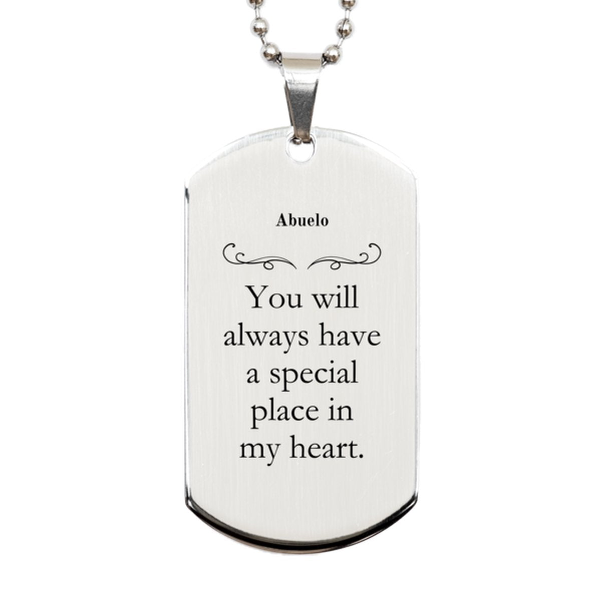 abuelo silver dog tag engraved special place heart gift for veterans day and christmas