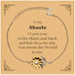 abuelo sunflower bracelet engraved gift for grandpa birthday christmas veterans day i love you to the moon and back