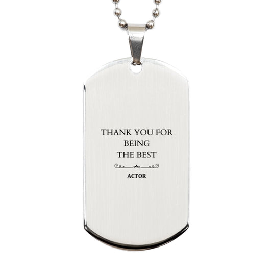 actor unique engraved silver dog tag thank you for being the best inspirational gift for actors on birthday christmas holidays and graduation