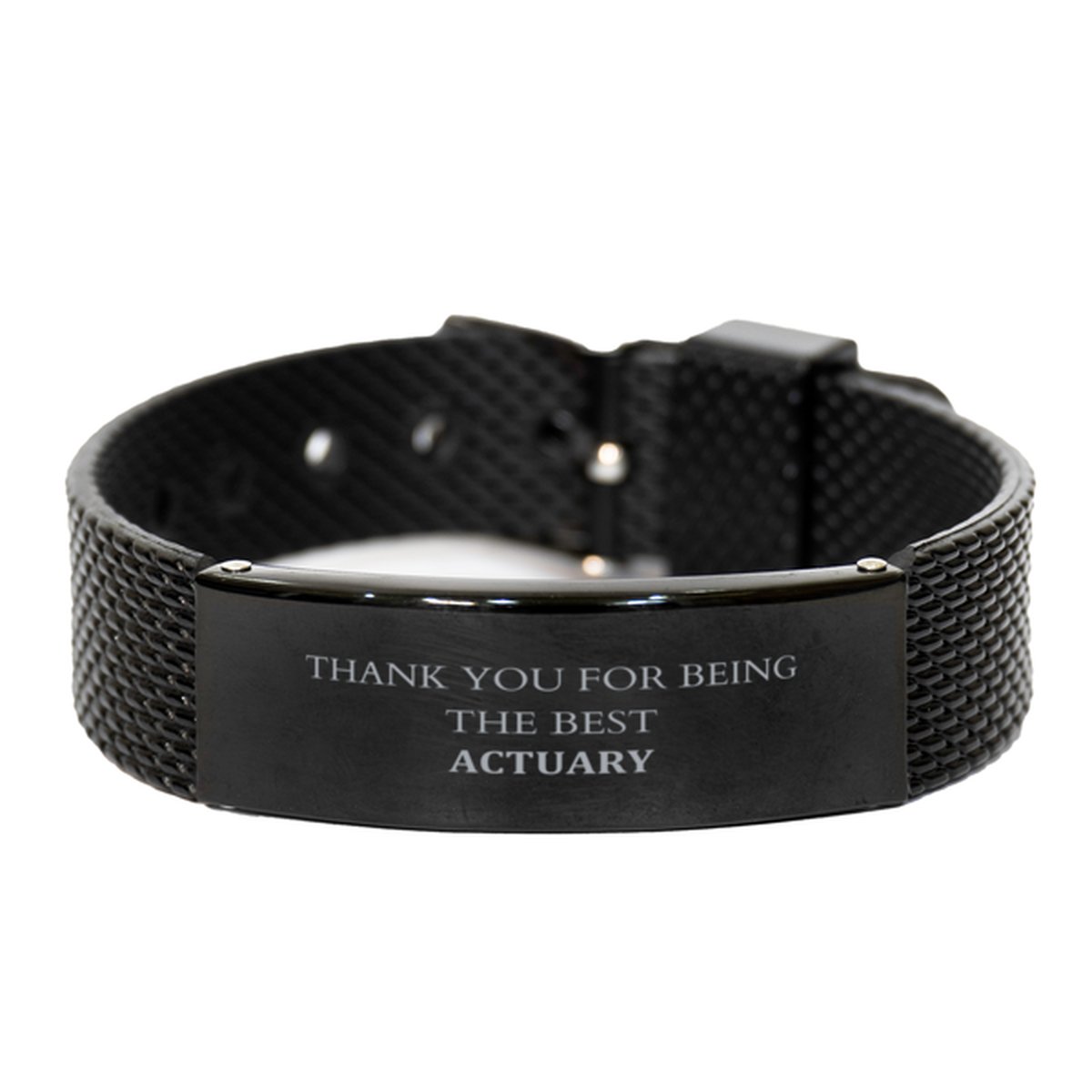 actuary black shark mesh bracelet thank you for being the best inspirational gift for graduation birthday and christmas