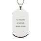 actuary engraved silver dog tag inspirational quote for graduation and veterans day