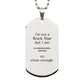 administrative assistant engraved silver dog tag im not a rockstar but so close great gift for graduation or veterans day