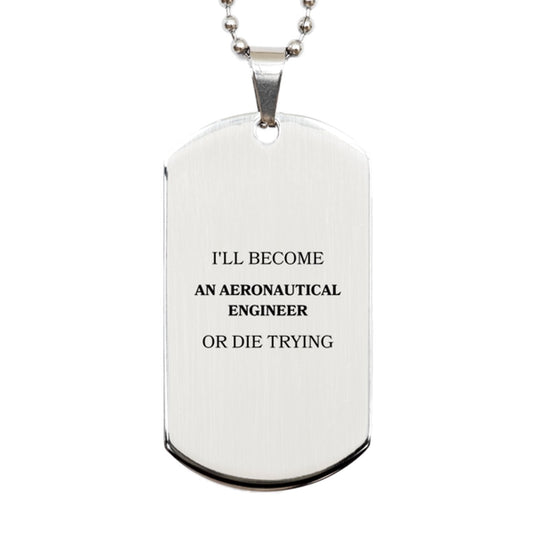 aeronautical engineer engraved silver dog tag determination hope confidence for graduation and veterans day gifts