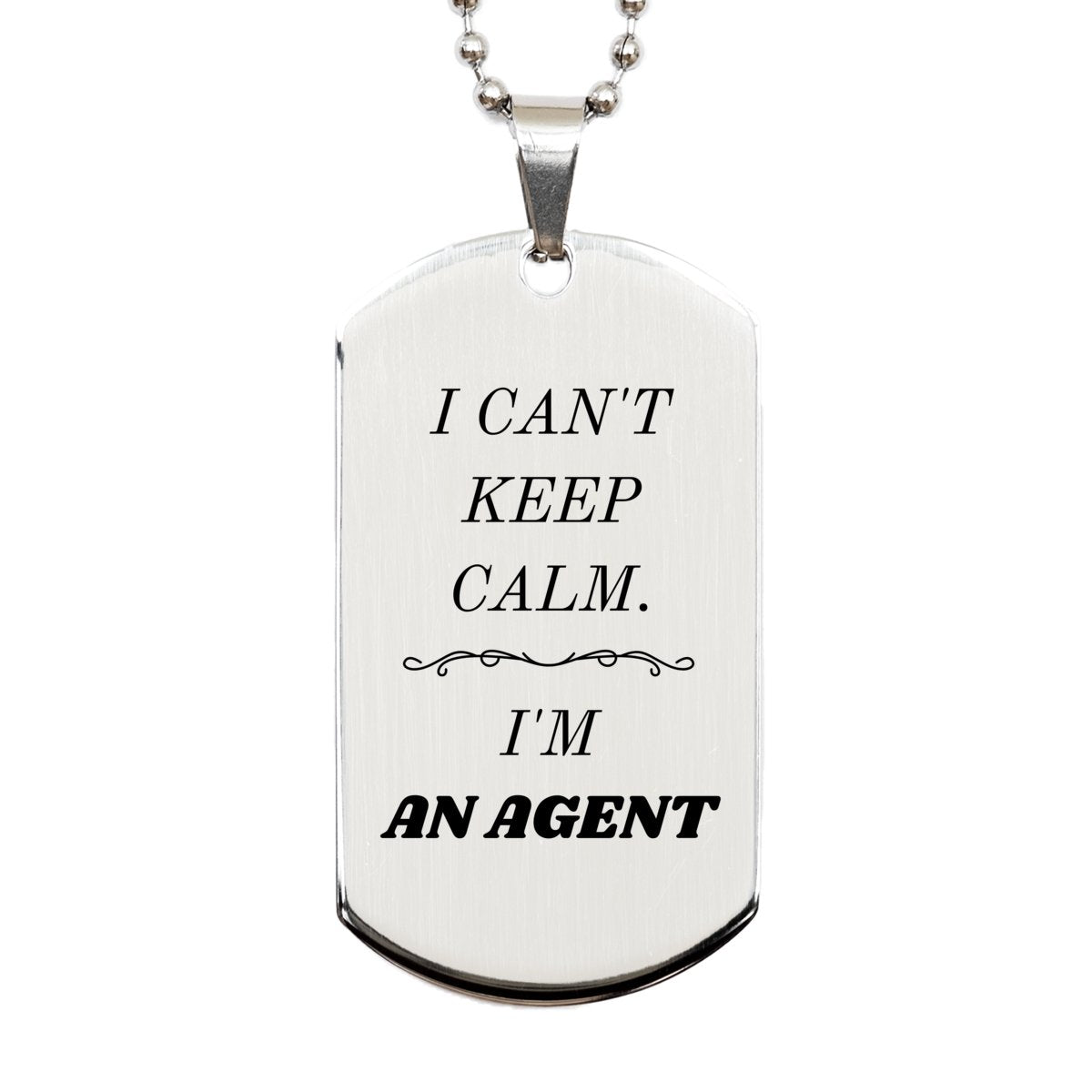 agent engraved silver dog tag confidence inspirational gift for veterans day birthday christmas graduation hope and love
