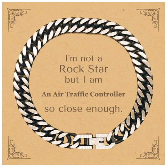 air traffic controller cuban link chain bracelet not just a rockstar but close enough perfect for birthday christmas and graduation gifts