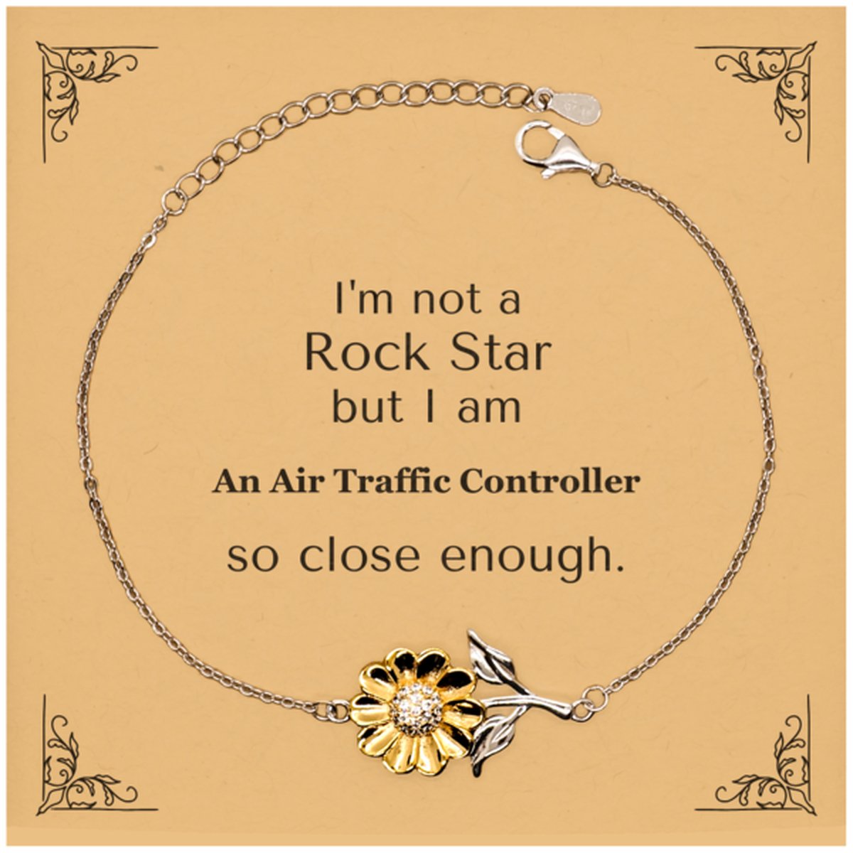 air traffic controller sunflower bracelet unique engraved gift for graduation hope and confidence