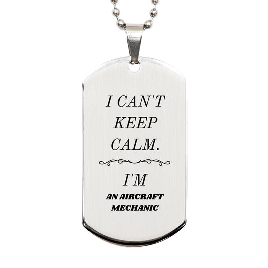 aircraft mechanic engraved silver dog tag confidence and inspiration gift for holidays and graduation