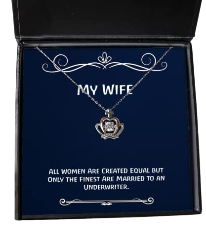 all women are created equal but only the finest are crown pendant necklace wife present from husband fun jewelry for wife wedding bridal marriage