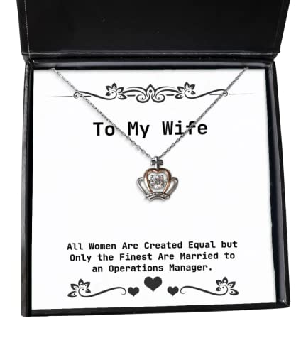 all women are created equal but only the finest are crown pendant necklace wife present from husband funny jewelry for wife funny wife birthday gifts funny wife funny wife
