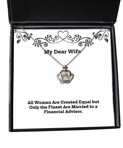 all women are created equal but only the finest are married to a financial crown pendant necklace wife jewelry cute for wife