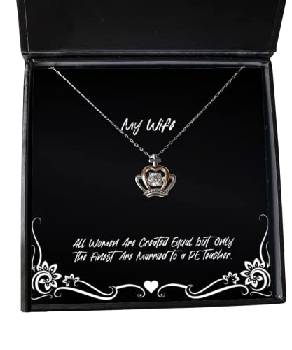 all women are created equal but only the finest are married to a pe wife crown pendant necklace unique idea wife jewelry for wife
