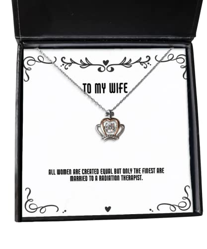 all women are created equal but only the finest are married to a radiation crown pendant necklace wife jewelry unique for wife