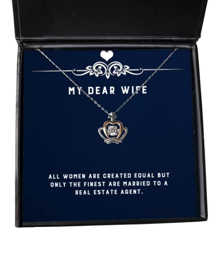 all women are created equal but only the finest are married to a real wife crown pendant necklace beautiful wife jewelry for wife