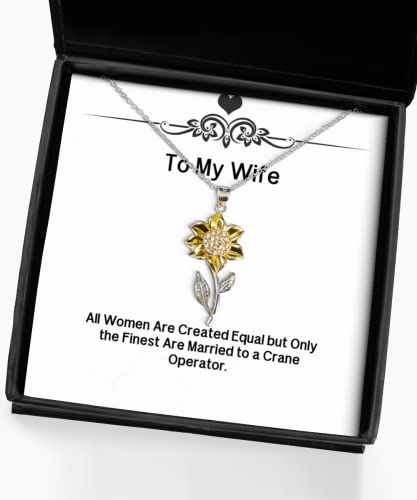 all women are created equal but only the finest are married to a sunflower pendant necklace wife jewelry fancy gifts for wife funny wife gift for wife funny gift for wife sunflower necklace