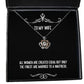 all women are created equal but only the finest are married to a waitress crown pendant necklace wife jewelry cute for wife