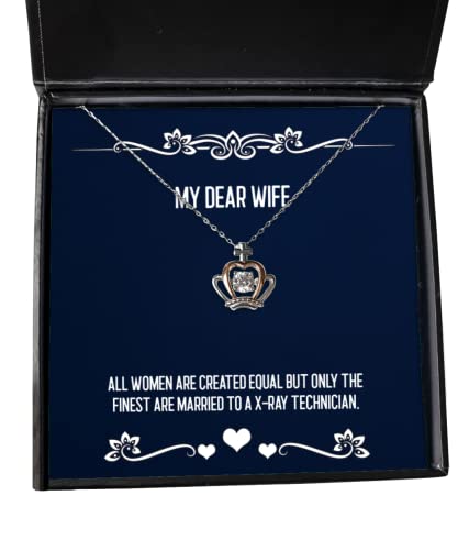all women are created equal but only the finest are married to a x ray crown pendant necklace wife present from husband fancy for wife