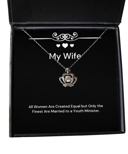 all women are created equal but only the finest are married to a youth wife crown pendant necklace new wife jewelry for wife