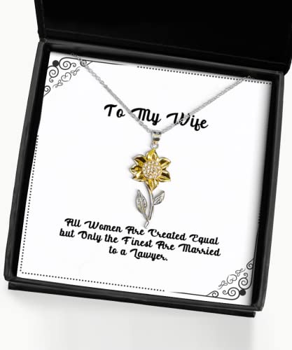 all women are created equal but only the finest are wife sunflower pendant necklace reusable wife gifts jewelry for wife funny jewelry gift ideas unique funny jewelry gifts handmade funny