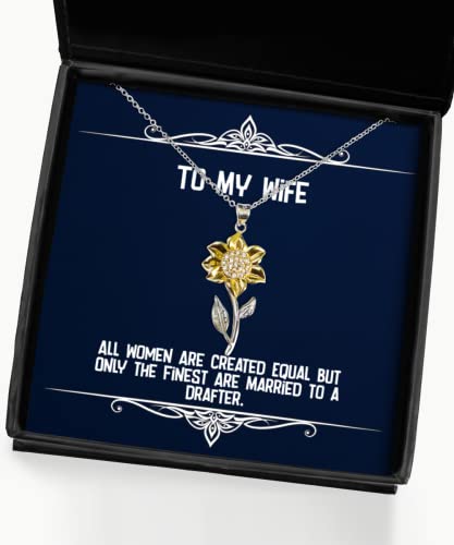 all women are created equal but only the finest sunflower pendant necklace wife present from husband unique jewelry for wife birthday presents gift ideas for birthday unique birthday gifts
