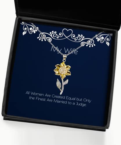all women are created equal but only the sunflower pendant necklace wife present from husband brilliant jewelry for wife