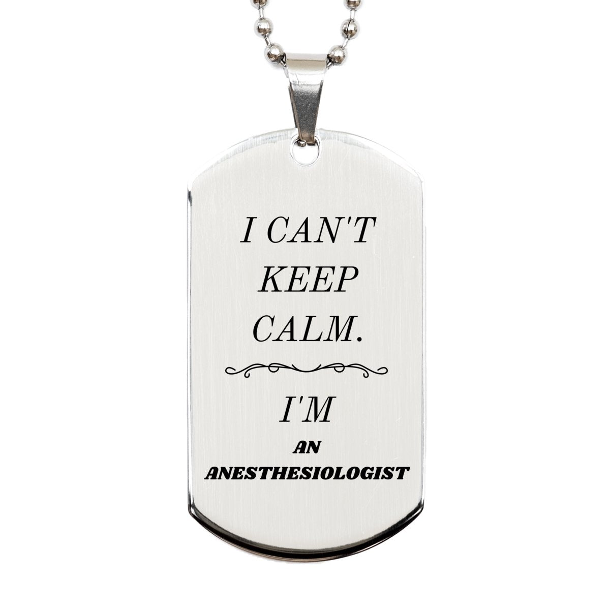 anesthesiologist engraved silver dog tag perfect gift for birthday or graduation