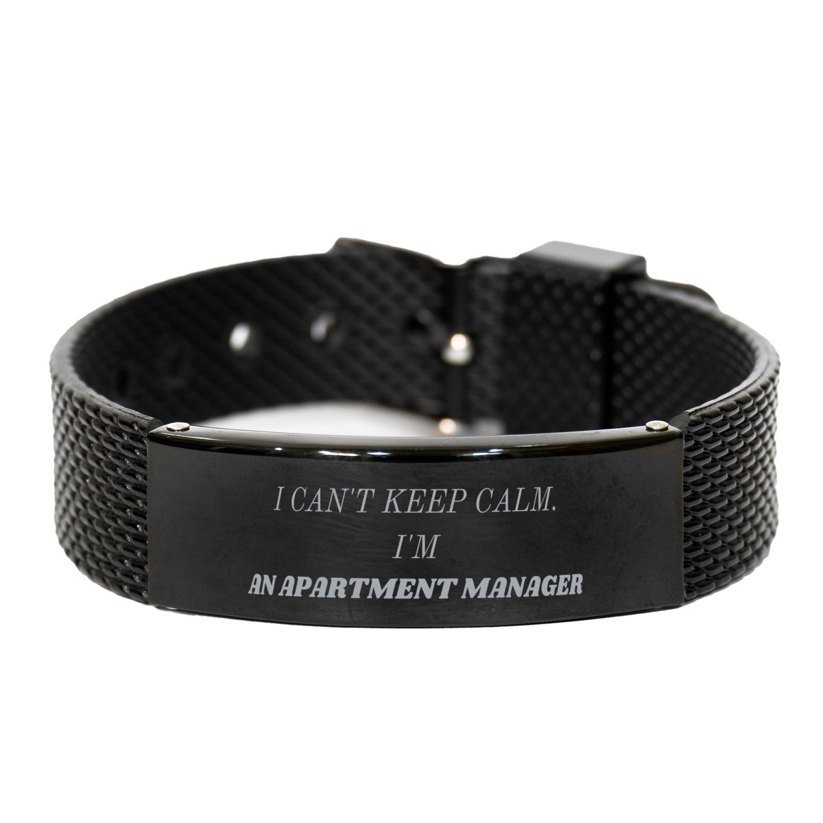 apartment manager black shark mesh bracelet i cant keep calm im an apartment manager perfect gift for birthday christmas and graduation