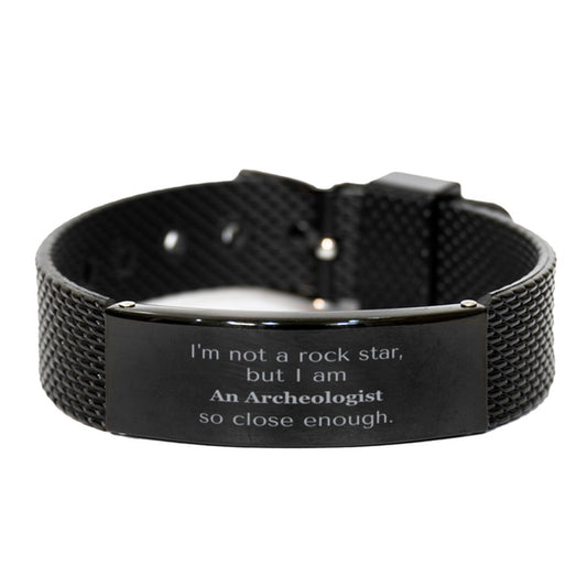 archaeologist black shark mesh bracelet not a rockstar but so close perfect graduation gift for history buffs and jewelry enthusiasts