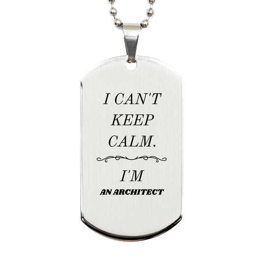 architect engraved silver dog tag i cant keep calm perfect birthday gift for confidence and inspiration in architecture lovers