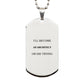 architect engraved silver dog tag inspirational gift for architecture enthusiasts graduation birthday christmas ill become architect or die trying
