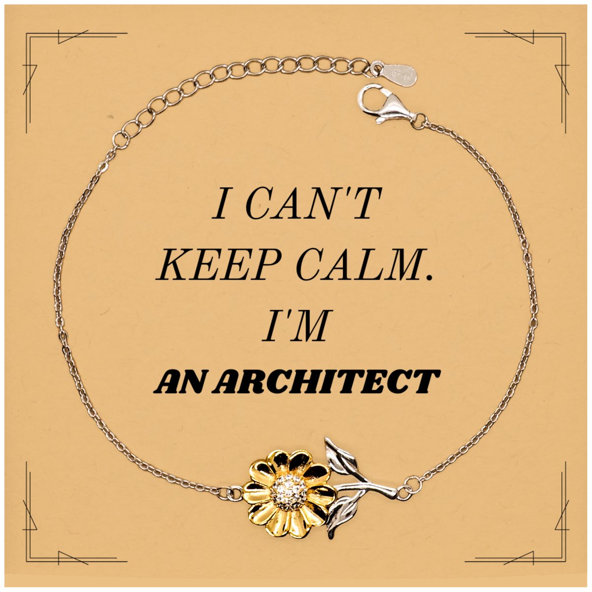 architect sunflower bracelet unique gift for graduation and christmas