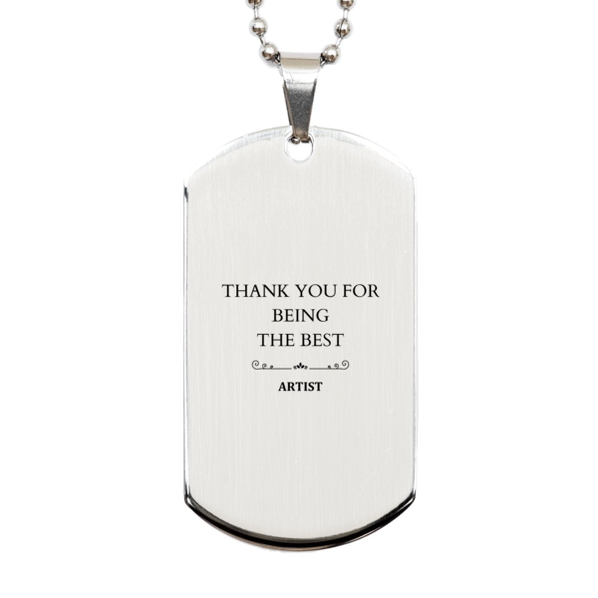 artist silver dog tag perfect thank you gift for art lovers inspiration and confidence engraved unique birthday graduation or christmas present