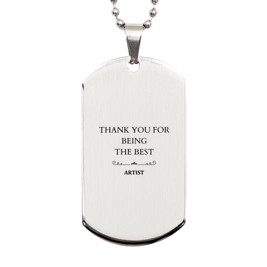 artist silver dog tag perfect thank you gift for art lovers inspiration and confidence engraved unique birthday graduation or christmas present