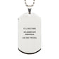 assistant principal engraved silver dog tag ill never give up inspirational gift for graduation veterans day christmas and more