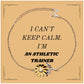 athletic trainer engraved sunflower bracelet i cant keep calm gift for birthday graduation christmas confidence jewelry for athletes