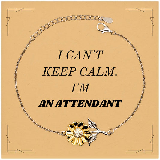 attendant sunflower bracelet unique inspirational gift for birthday graduation confidence i cant keep calm