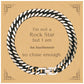 auctioneer cuban link chain bracelet confidence and style for veterans day graduation and birthday gifts