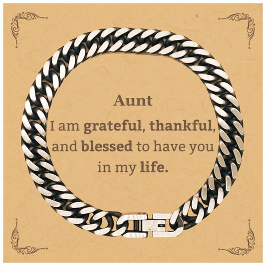 aunt appreciation gifts i am grateful thankful and blessed thank you cuban link chain bracelet for aunt birthday inspiration gifts for aunt